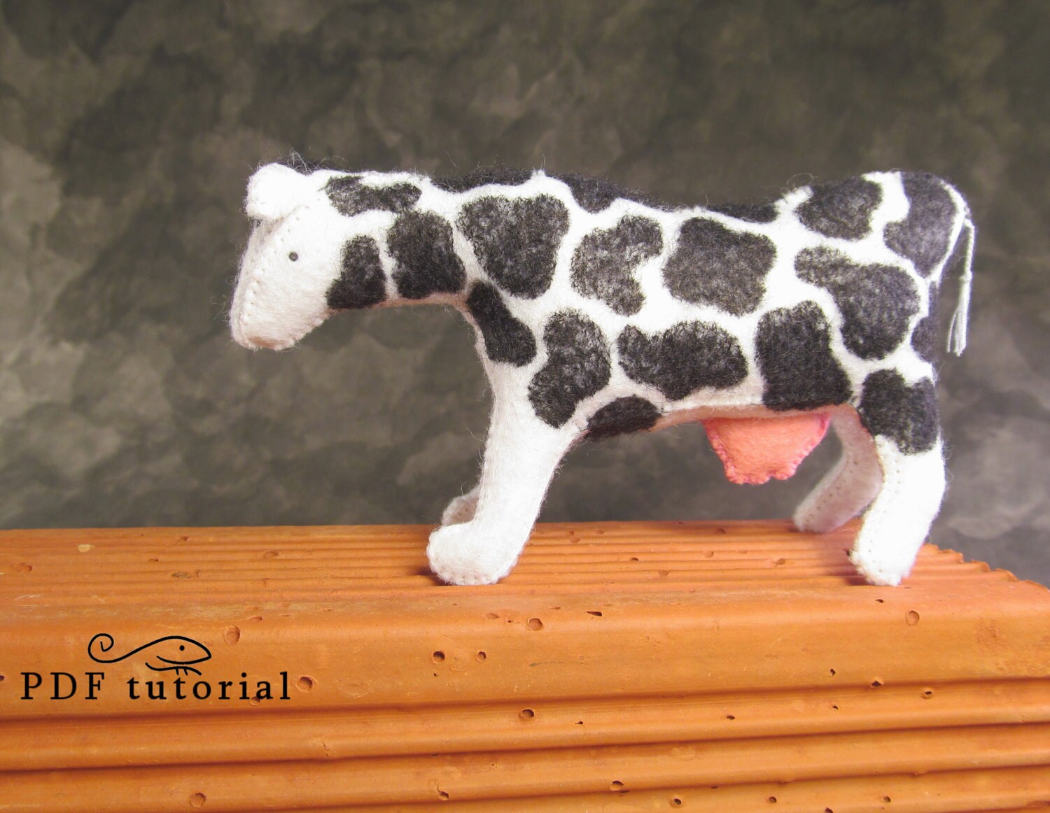 Felt cow felt cow making pattern felt animal felt animal