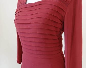 40's Dress. Raspberry Crush.