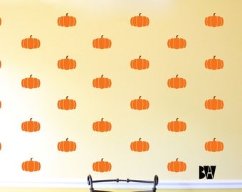 Small Pumpkin decals. Kitchen Decals. Halloween Wall Decals. Thanksgiving Decals. Livingroom wall decal. Wall sticker. Home Decor Decals.