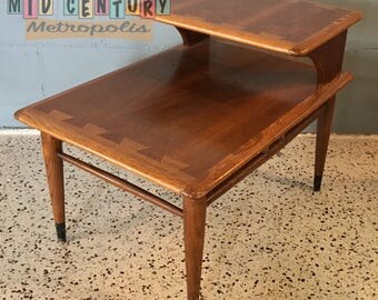 Mid Century Modern Lane 2 Tier End Table