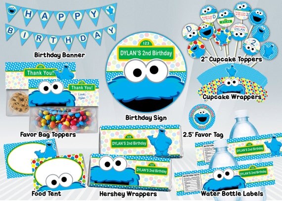 Cookie Monster Printable Party Package