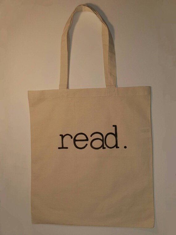 read. Book Tote Market Bag Grocery Bag Canvas Tote