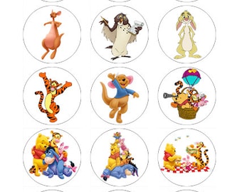 Pooh cupcake toppers | Etsy
