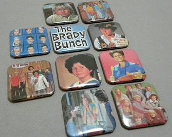 The Brady Bunch, Fridge Magnets, Magnet Set, Retro TV, Television, Classic Television, Magnets, Custom Magnets, Strong Magnets, Photo Magnet