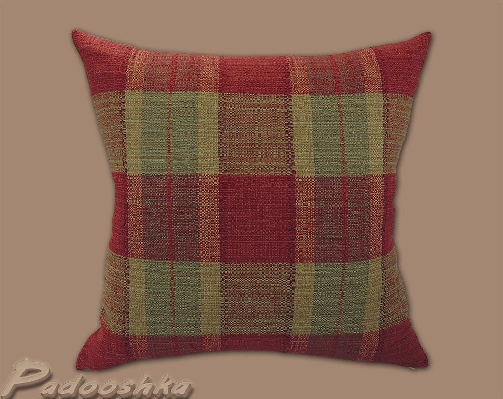 Rustic plaid throw pillow cover Tartan cushion cover