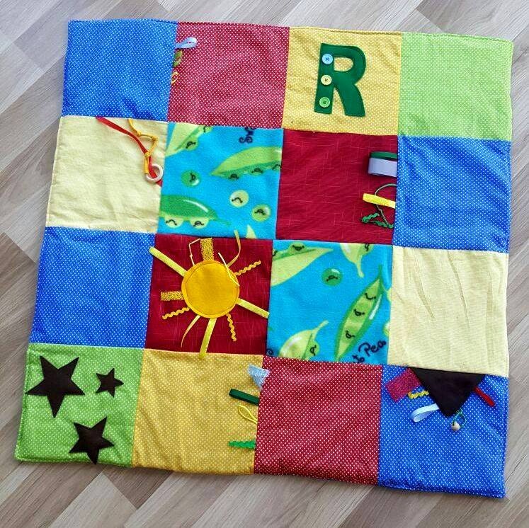 Handmade baby play mat tummy time activity mat