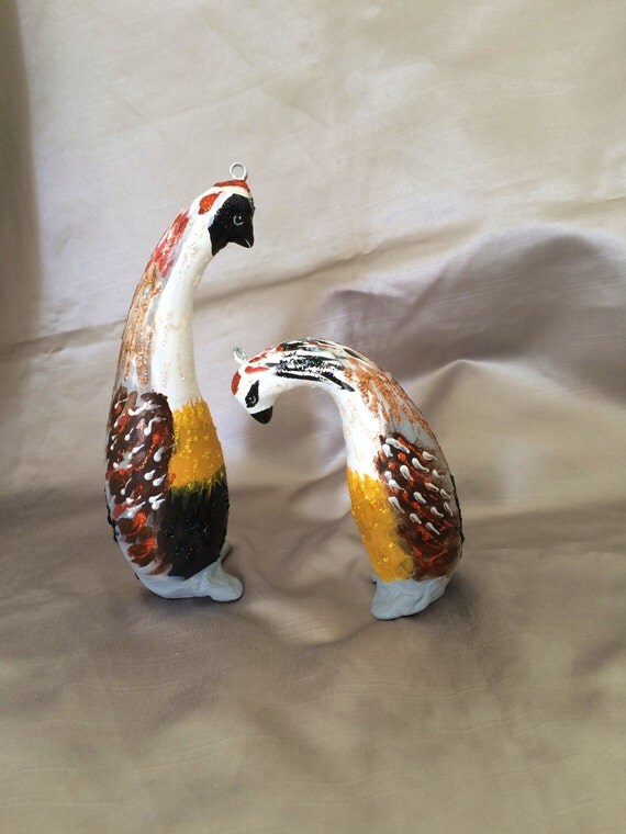Quail Gourd Ornament/Figurine Gambel's Quail Couple