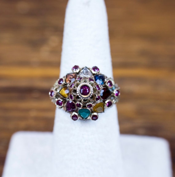 Thai Princess Ring / Princess Ring / Retro Multi Gemstone Ring