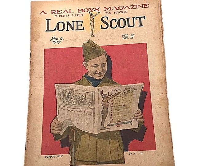 Lone Scout Newspaper | The Real Boys Magazine | November 8 | 1919 | Photos by PET Teen