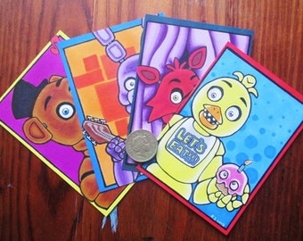 FNAF Art Cards, Freddy, Bonnie, Foxy, Chica, Five nights at freddys, Markers, Promarkers, Fanart, Fan Art, Art, Rabbit, Fox, Bear, Chicken