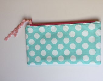 Aqua Chevron and Hot Pink Bow Holder and by HandmadeByIsabel