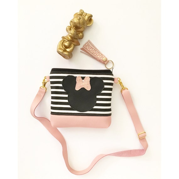 Pink Minnie Mouse Hipster Cross Body Bag Purse For Children