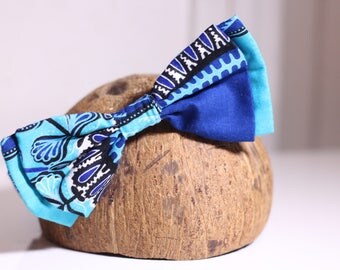 Noeud Papillon double en tissu africain wax imprimé motifs liberty scratch ethnique original fantaisie