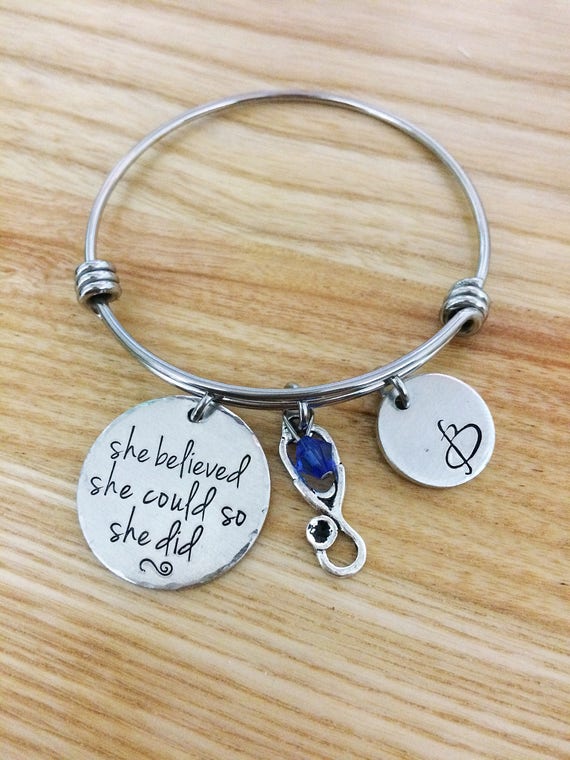 She believed she could so she did bracelet personalized