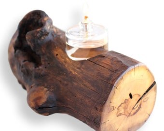 Rustic Wood Lamp, Oil Lamps, Rustic Oil Lamp, Rustic Home Decor, Rustic Cabin Decor, Wooden Decor, Wood Slice Decor, Wooden Oil Lamp