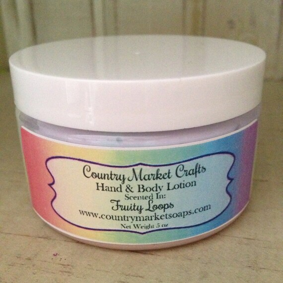 Fruit loops Hand & Body Lotion Natural Handmade Rainbow lotion