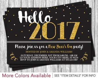 Items similar to New Year's Eve Party Invitations on Etsy