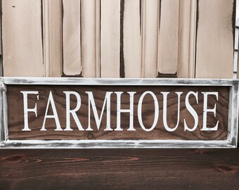 Framed Farmhouse Sign - Wooden Farmhouse Sign - Rustic Farmhouse Sign - Farmhouse Decor - Rustic Home Decor - Rustic Wooden Sign - Farm Sign