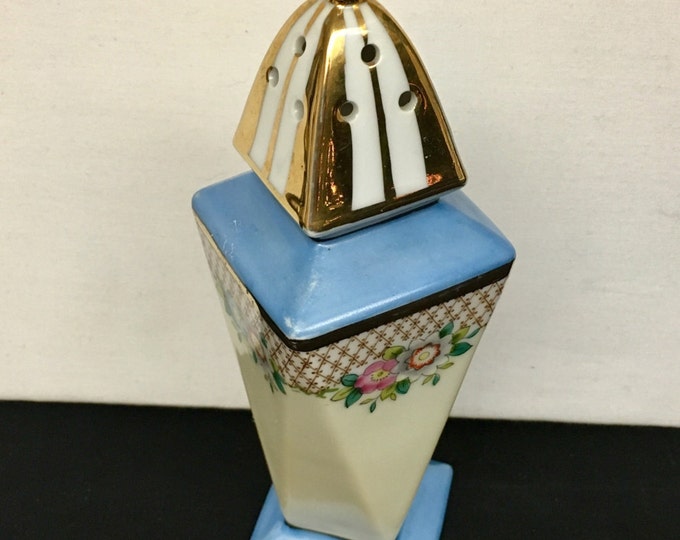 Storewide 25% Off SALE Vintage Hand Painted Noritake Porcelain Muffineer Sugar Shaker Featuring Gold Trim Floral Design