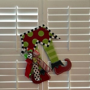 Polka Dot Ornament Door Hanger Christmas Door Decor