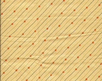 New Yellow with Orange Squares 100% cotton fabric by the Fat Quarter