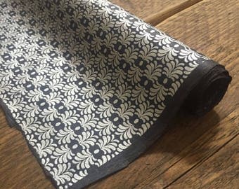 Silver & Navy Wrapping Paper ~ Wedding Gift Wrap ~ Lokta Paper ~ Handmade Paper ~ 70 x 50cm