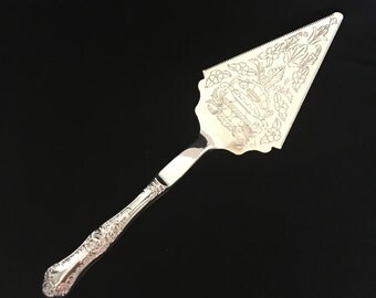Silverplate Pie/Cake Server Butler Made in England Ornate Cake Server Wedding Cake Server