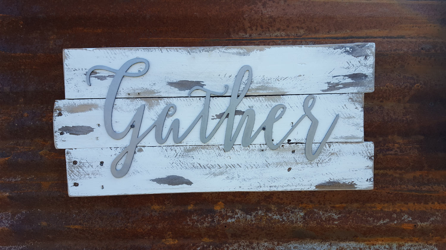 Gather Word Signs Metal Farmhouse Decor Rustic Sign Fixer Upper Style Country Shabby Chic Art Gather Word Signs Metal Farmhouse Decor Rustic Sign Fixer Upper Style Country Shabby Chic Art
