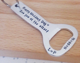 groom gift, gift for groom, wedding day gifts, wedding day groom, husband gifts, husband to be, personalised bottle opener, gifts for men