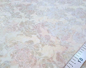 Cream roses jacquard fabric #1078