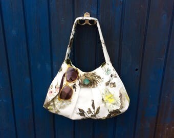 Rose blossom floral handbag