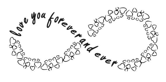 SVG love you forever and ever infinity sign infinity symbol