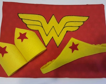 Wonder Woman Cape, Crown or Cuffs, Superhero Cape