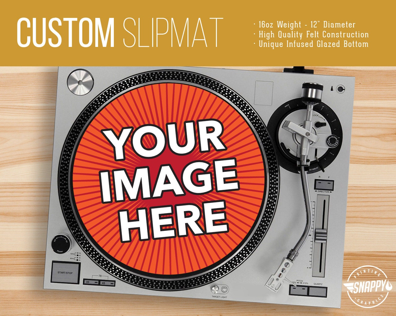 Custom Turntable Slipmat 12 LP Record Player DJ Pad