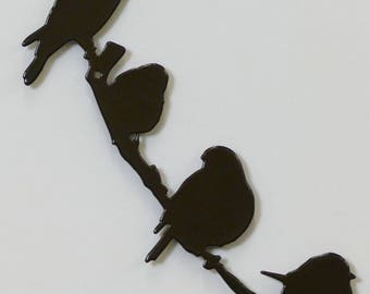 Birds on Branch 4 - Small - Metal Wall Sign - (DD17---)