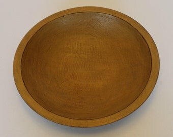 Vintage Wood Bowl, Painted Wood Bowl