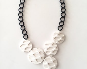 Nina Garcia inspired piece. Handmade polymer clay necklace inspired by what Nina was wearing on Project Runway