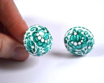 green Clip|On|Earrings wedding Jewelry green wedding gift|for|women gift|for|her womens gift birthday gift Handmade earrings green Jewelry