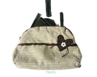 Trousse beauty case in beige color model 025 by Pikeros