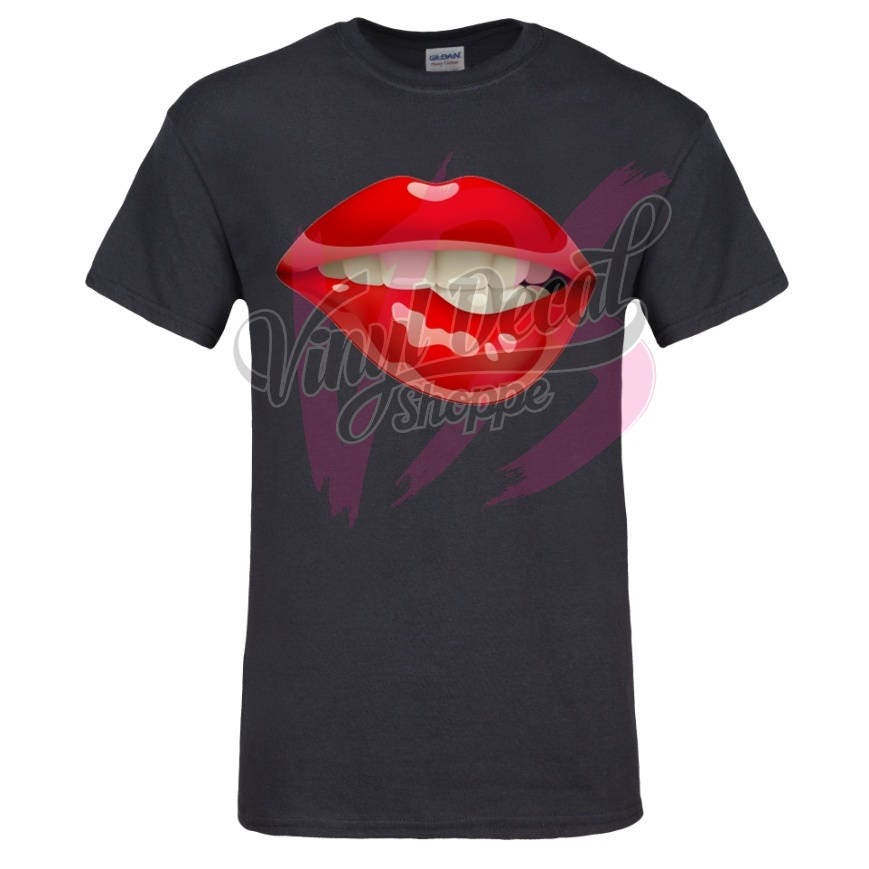Sexy T-Shirt Sexy Lips Shirt Sexy Plus Size Shirts Biting