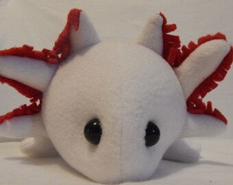 White/Leucistic Axolotl Plush