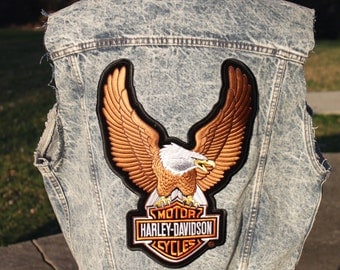 Levi Acid Wash Harley Davidson Denim Vest