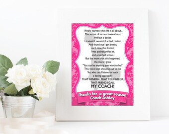 Custom Cheerleading Cheerleader Cheer Coach's Gift print, wall art, Gift for coach, Cheer Mom, gift for her, Cheer Coach, personalized gift