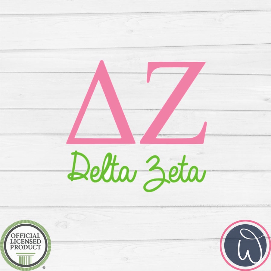 DZ Delta Zeta Greek Letter Decal Sorority Car Decal