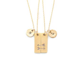 Best Friend Necklace, Friendship Necklace for 2, Best Friend Necklace for 2,Best Friend Gift, Arrow Necklace,BFF Necklace,Matching Necklaces