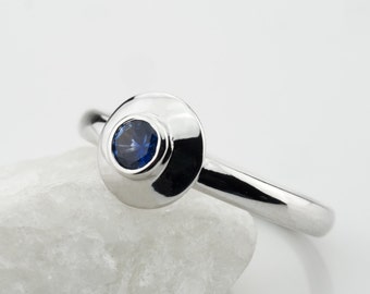 Blue engagement ring | Etsy