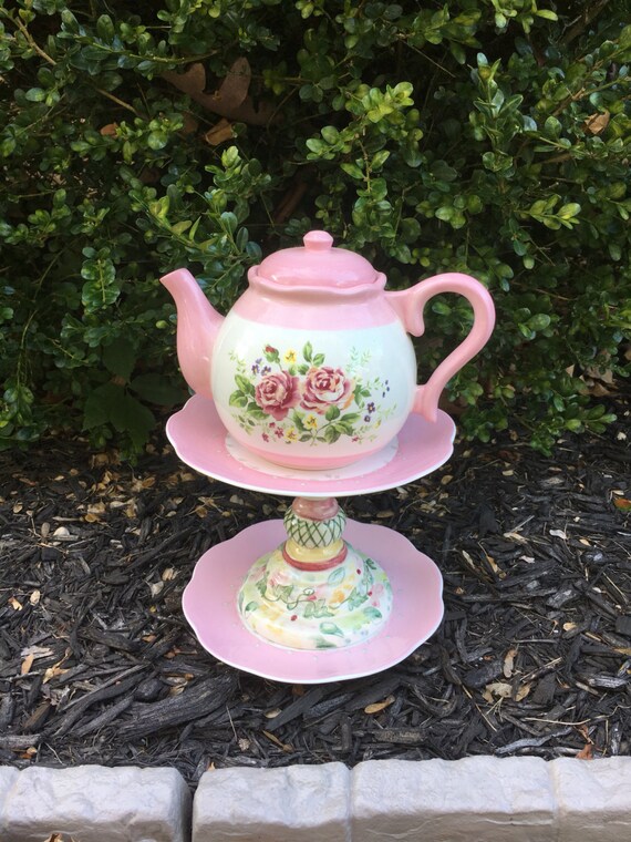 Teapot home décor teapot bird feeder by BsCozyCottageCrafts