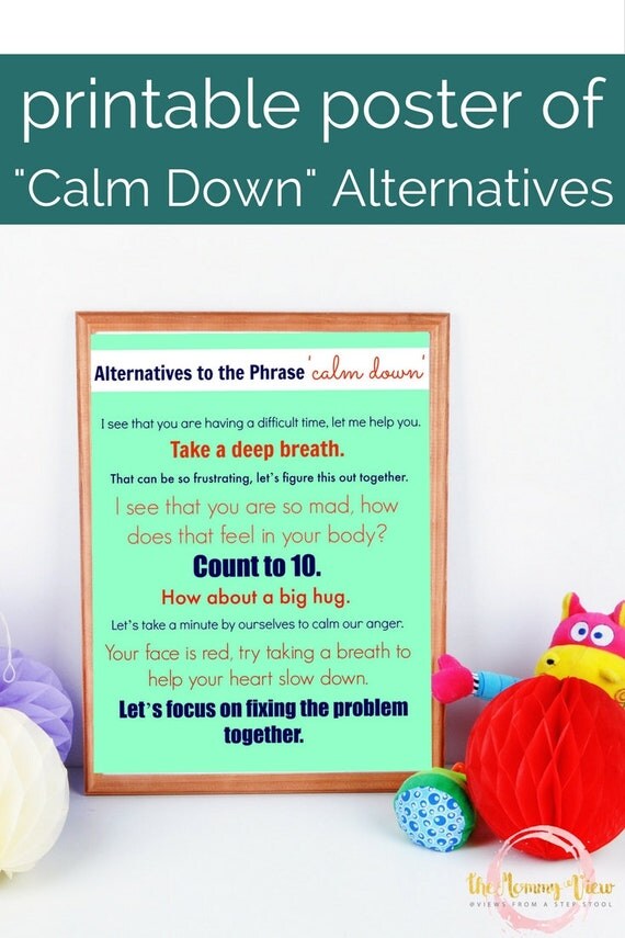 Printable Poster Alternatives to the Phrase 'Calm
