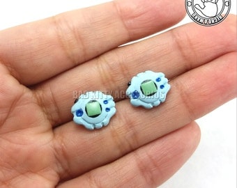 Digivice Inspired Stud Earrings, Surgical Steel Posts