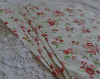 4x6 Small Floral Paper Bags. Junk Journal. Journal Supply